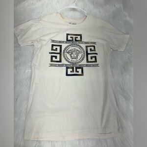 Versace Beige Medusa Graphic Tee
